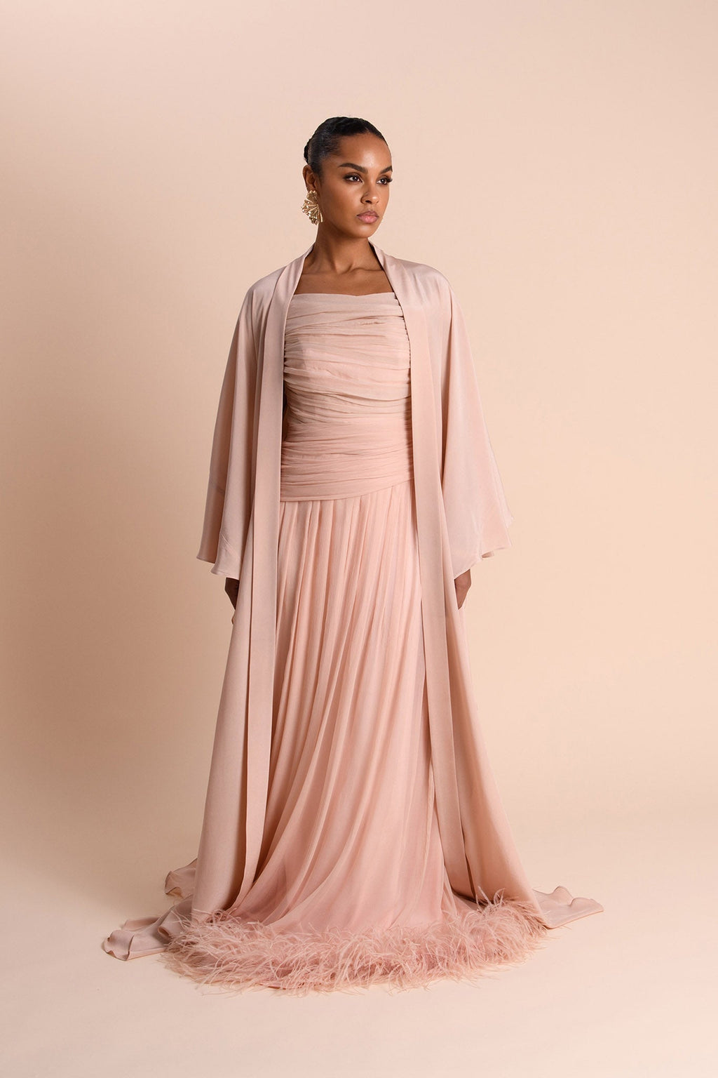 Abaya Cascade - Rose Poudré (Précommande) — Modeen