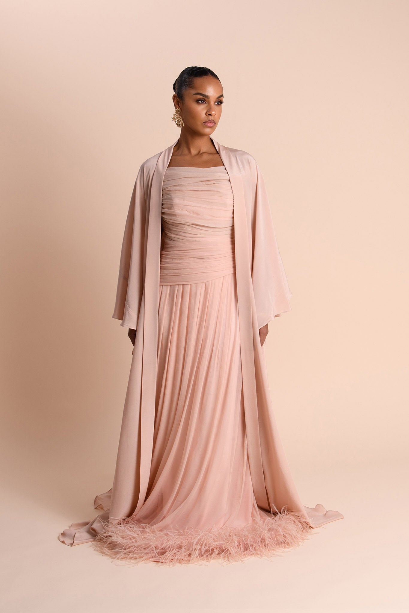 Abaya Cascade - Rose Poudré (Précommande) — Modeen