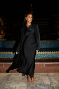 Abaya Studio à Manches Fendues - Noir — Modeen