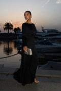 Robe Longue Énora à Détail Noué - Noir — Modeen
