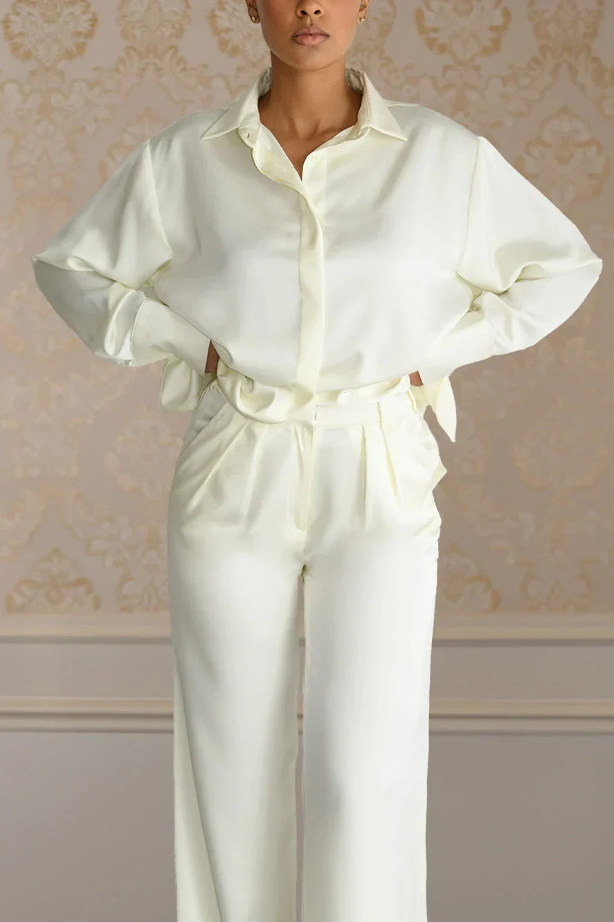 Ensemble Chemise & Pantalon Studio - Crème — Modeen
