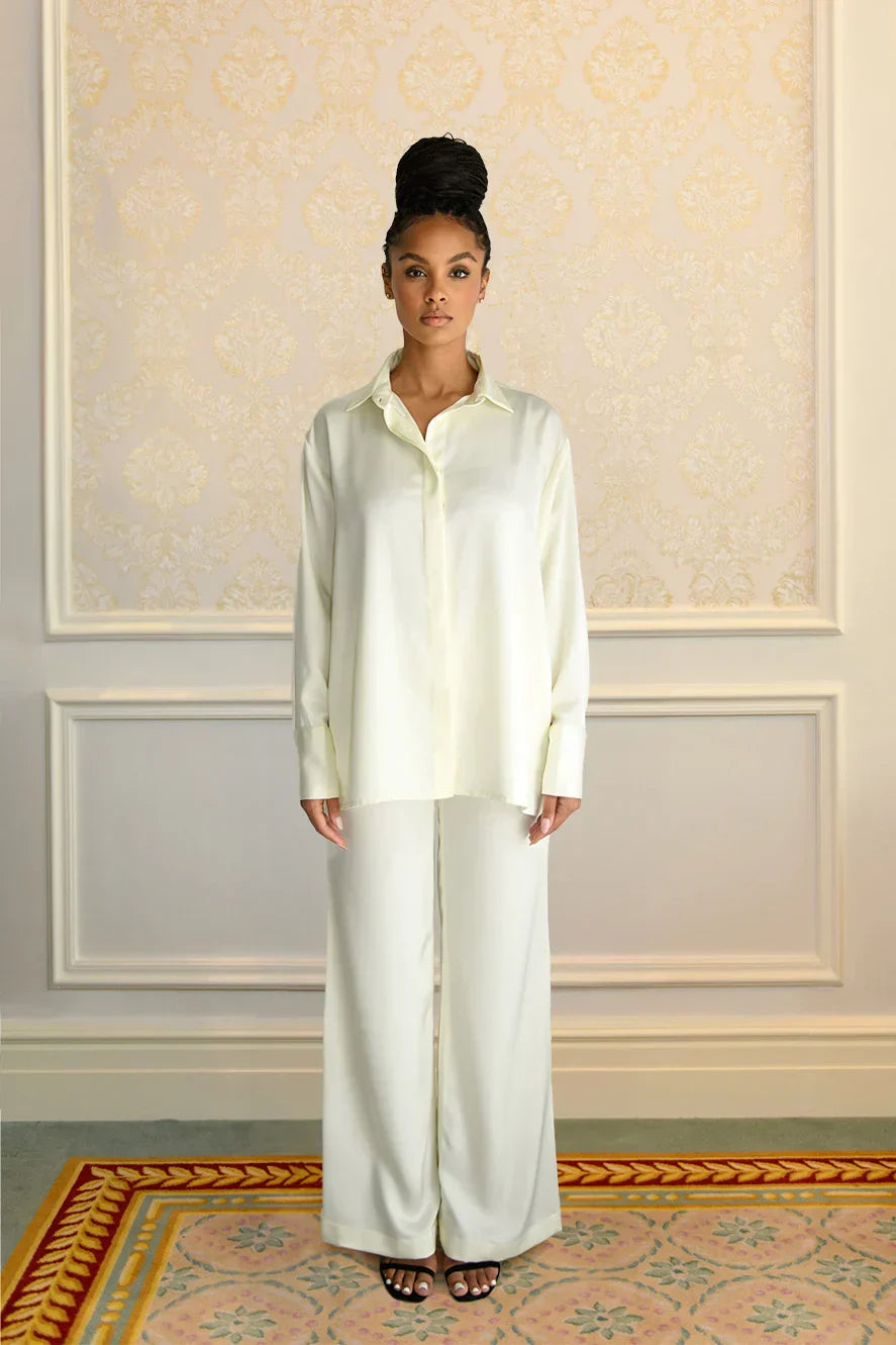 Ensemble Chemise & Pantalon Studio - Crème — Modeen