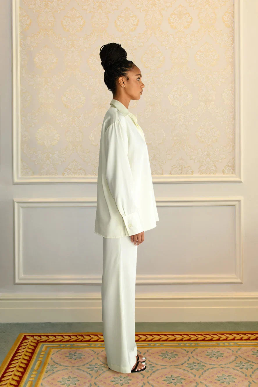 Ensemble Chemise & Pantalon Studio - Crème — Modeen