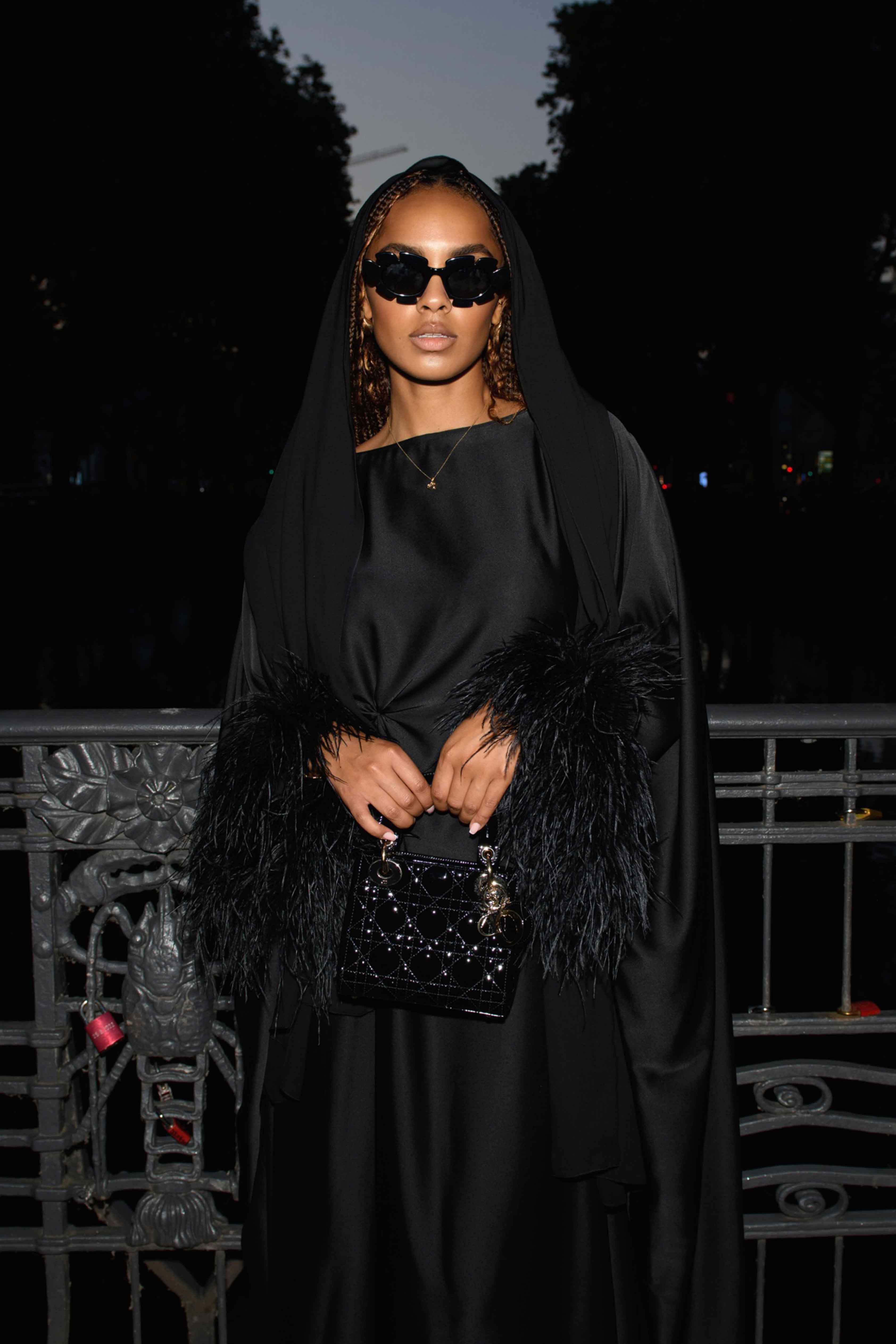 Caftan à Plumes - Noir — Modeen