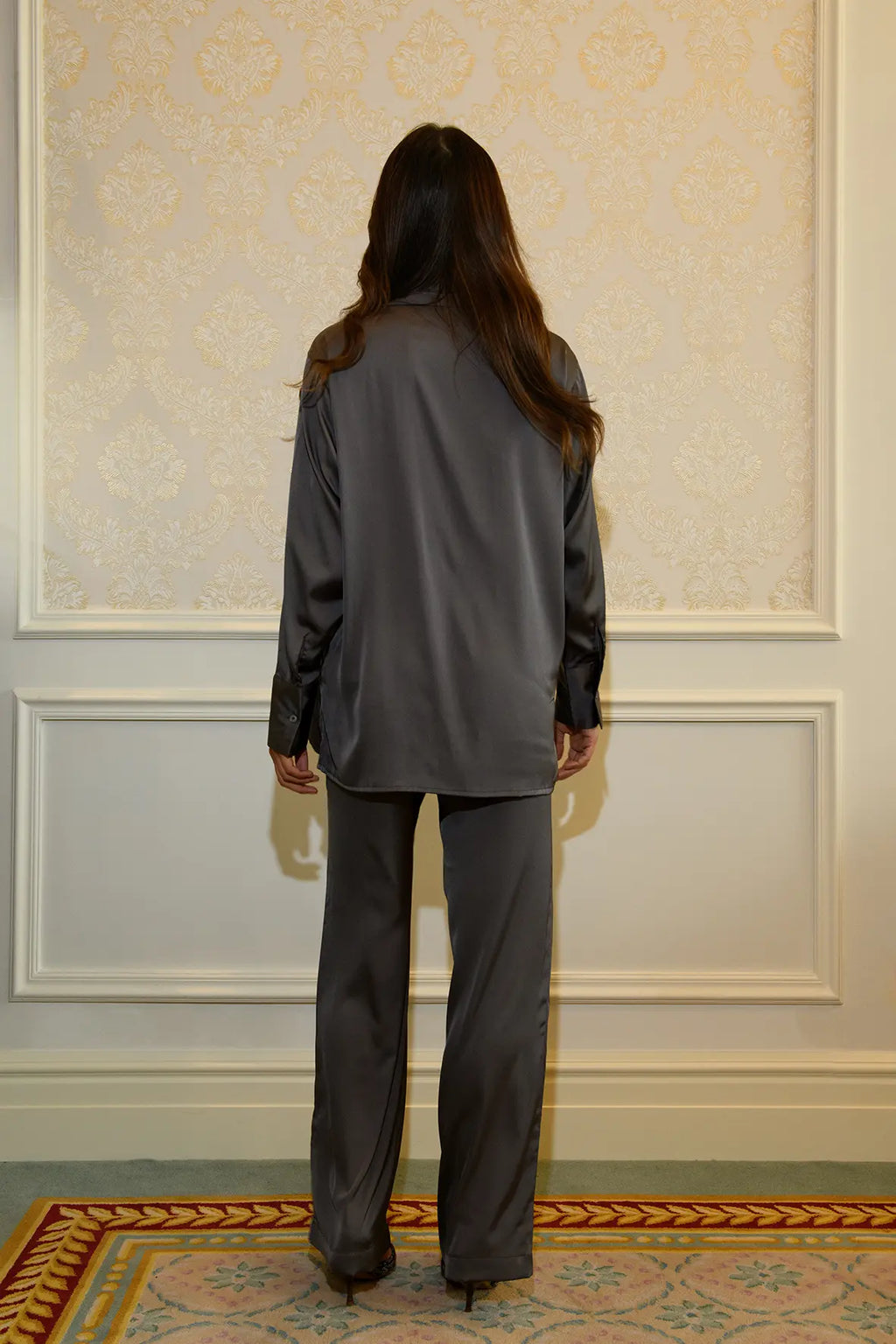 Ensemble Chemise & Pantalon Décontracté - Gris Anthracite — Modeen