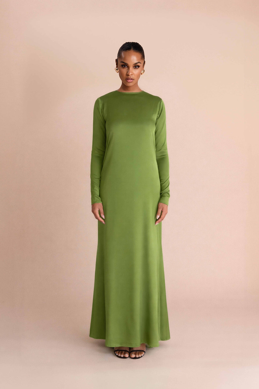 Robe Longue Elaila à Laçage au Dos - Vert — Modeen