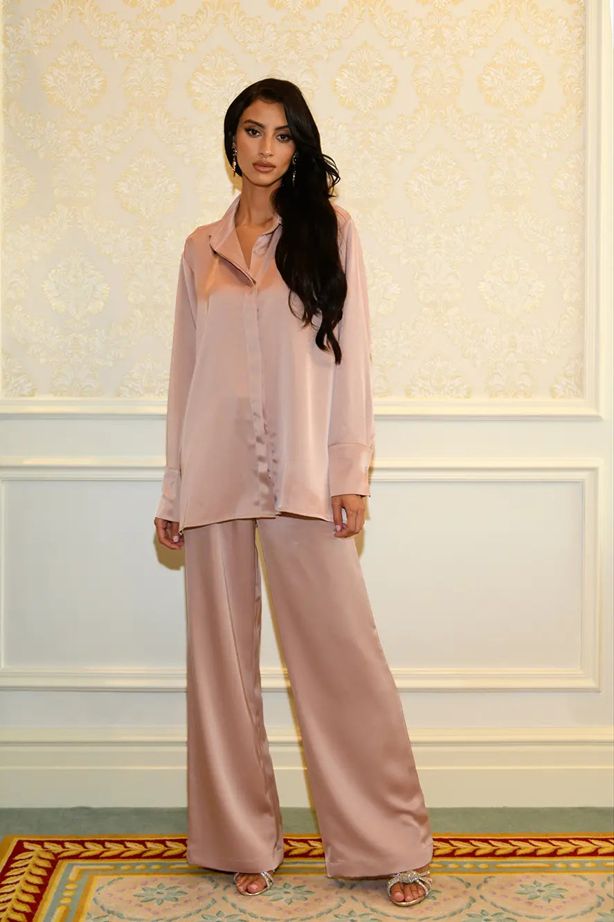 Ensemble Chemise & Pantalon Studio - Vieux Rose — Modeen