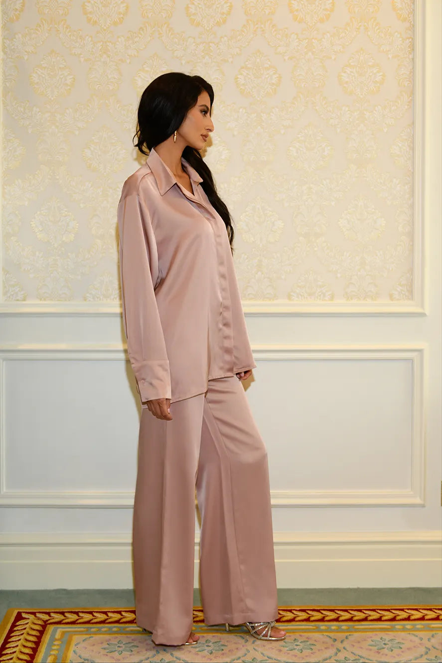 Ensemble Chemise & Pantalon Studio - Vieux Rose — Modeen