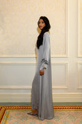 Abaya à Détail Noué - Argenté — Modeen