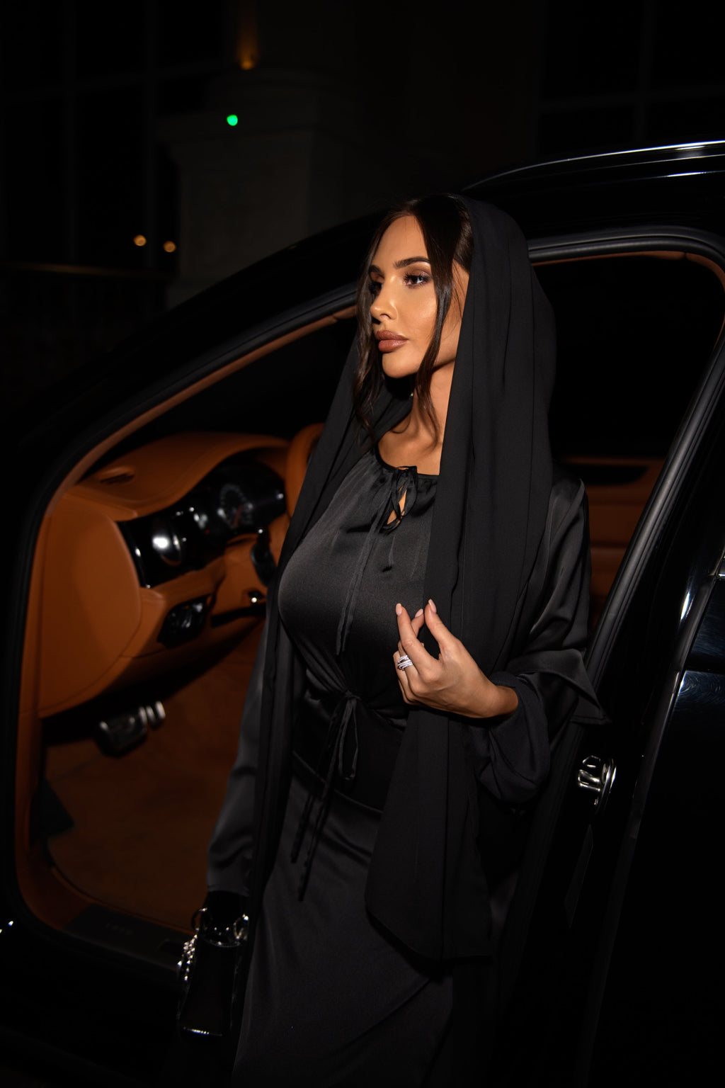 Robe Longue Énora à Détail Noué - Noir — Modeen