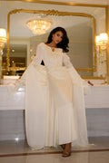 Robe Longue Énora à Détail Noué - Crème — Modeen