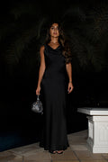 Robe Longue Studio Ruya à Col Bénitier - Noir — Modeen