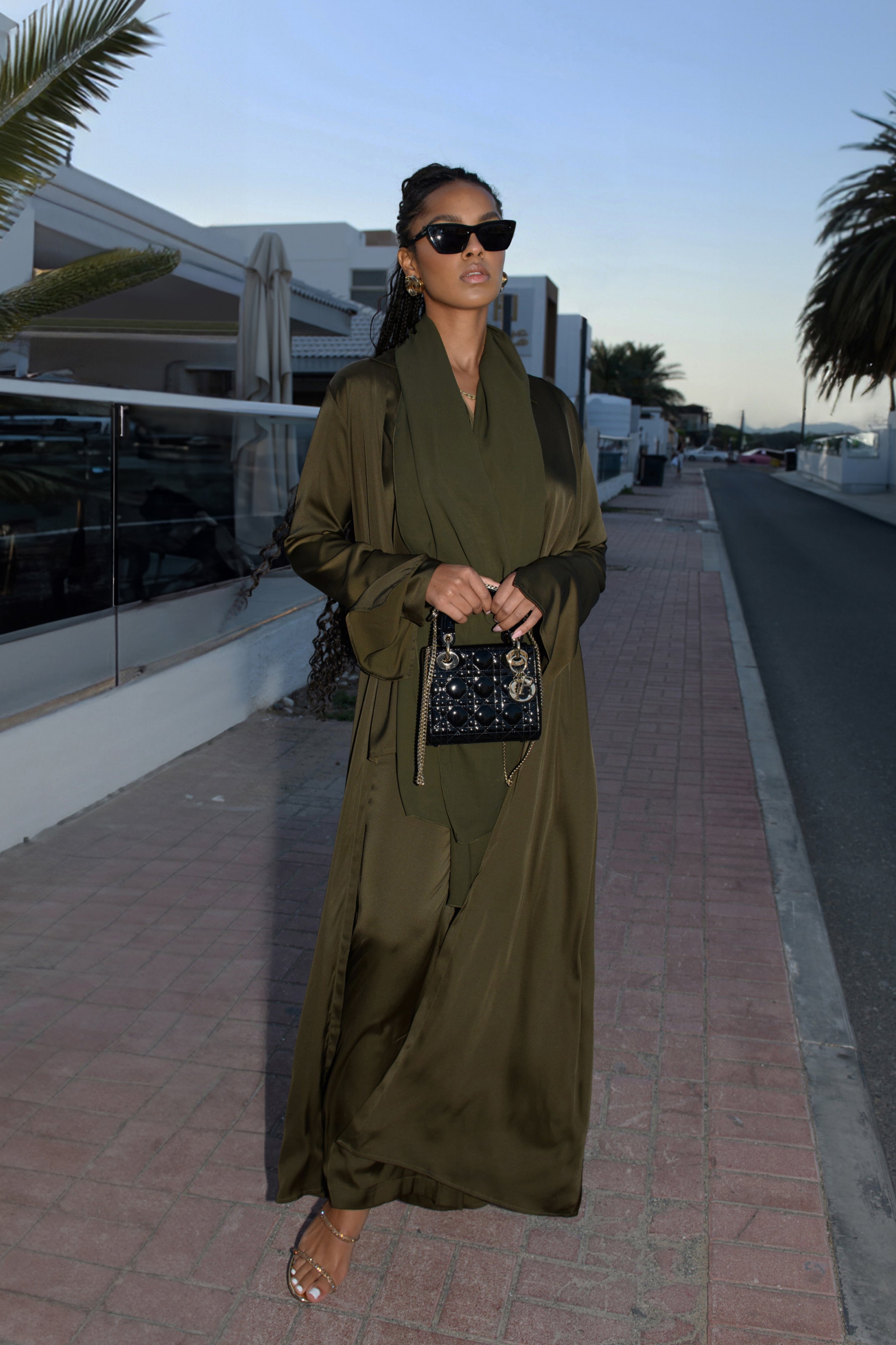 Ensemble Chemise & Pantalon Décontracté - Vert Olive — Modeen