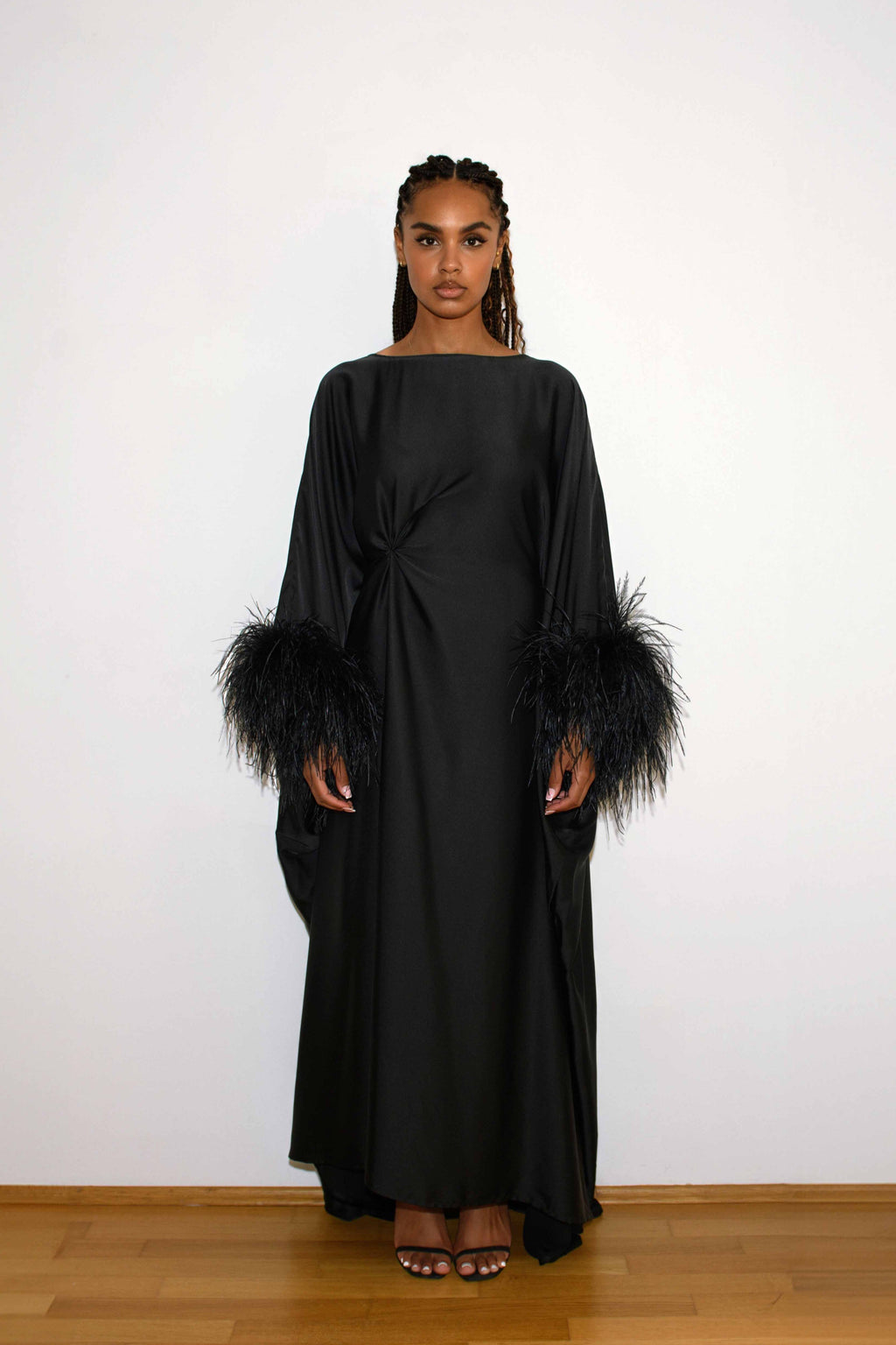 Caftan à Plumes - Noir — Modeen