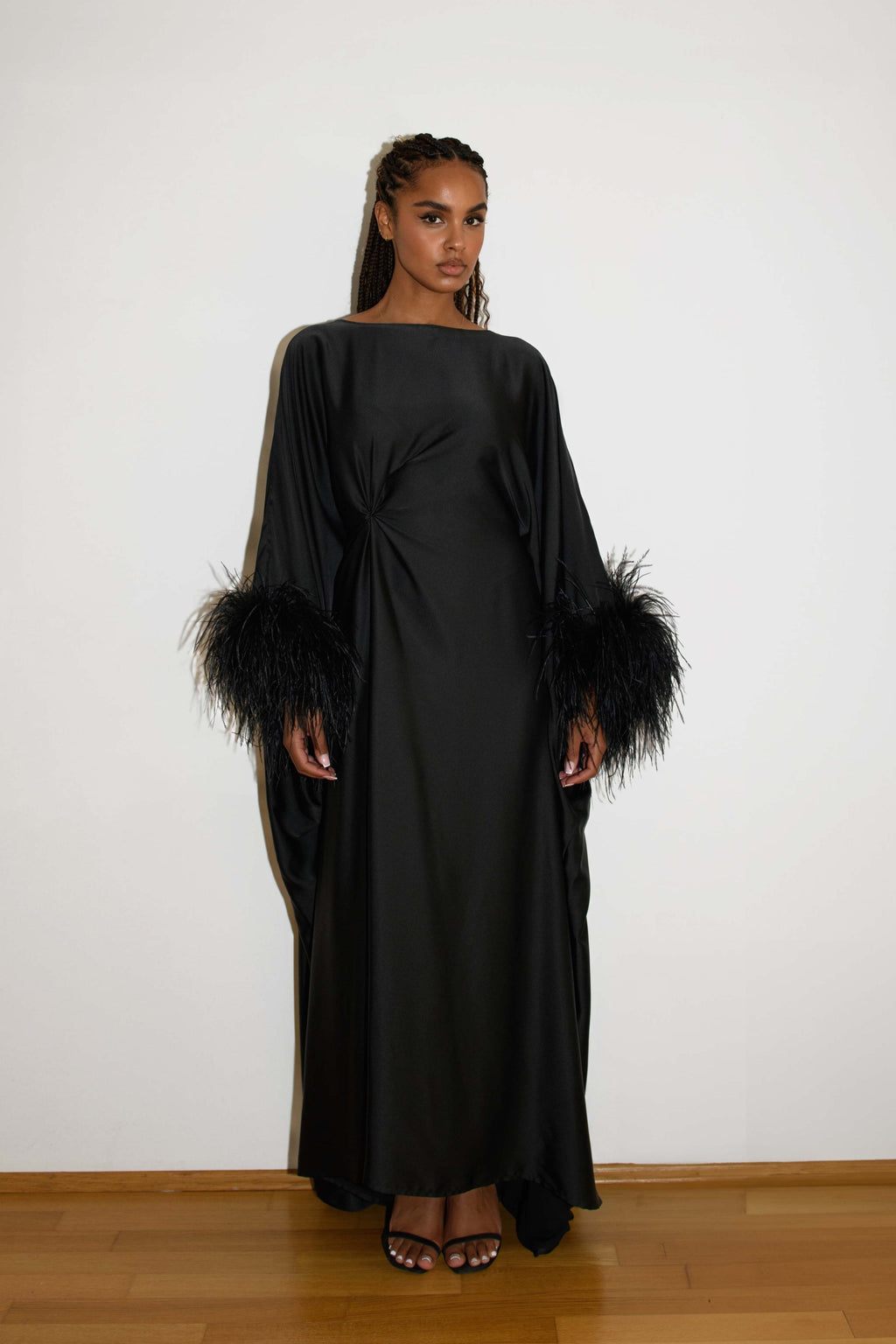 Caftan à Plumes - Noir — Modeen