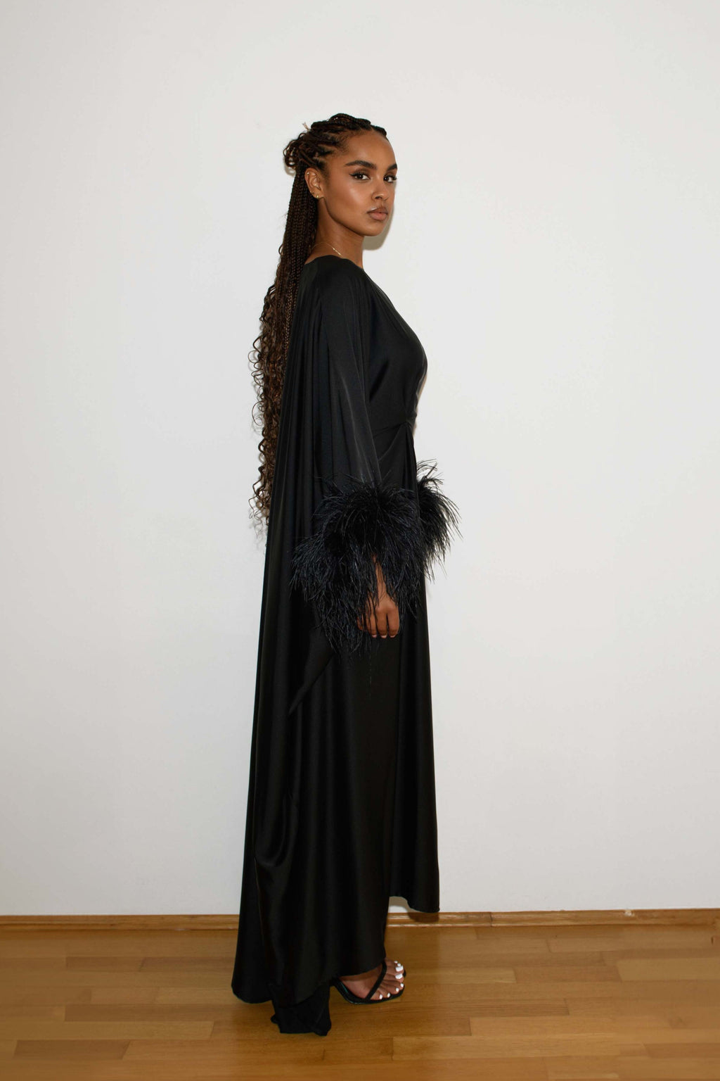 Caftan à Plumes - Noir — Modeen