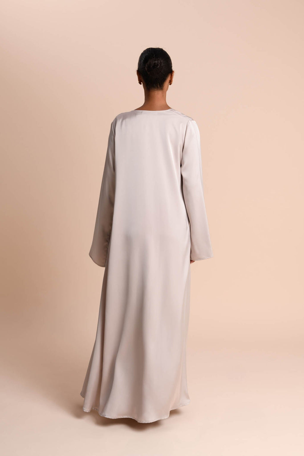 Abaya Studio à Manches Fendues - Champagne — Modeen