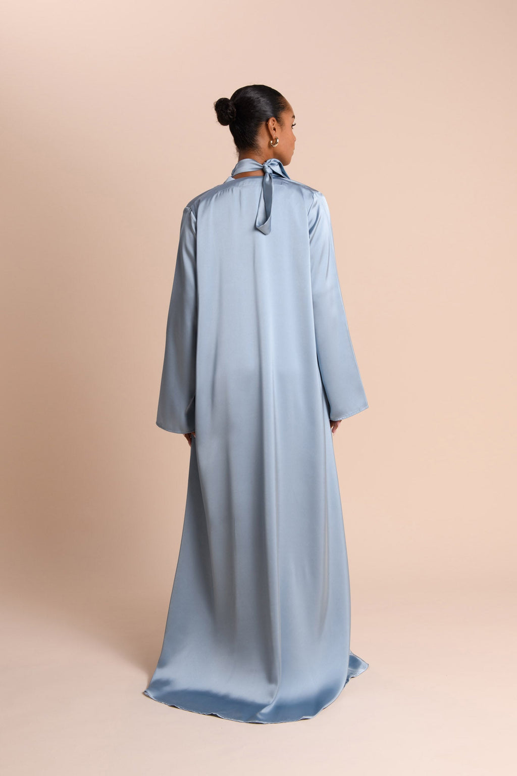 Abaya Studio à Manches Fendues - Bleu Aurore — Modeen