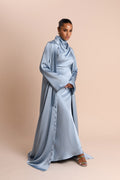 Abaya Studio à Manches Fendues - Bleu Aurore — Modeen