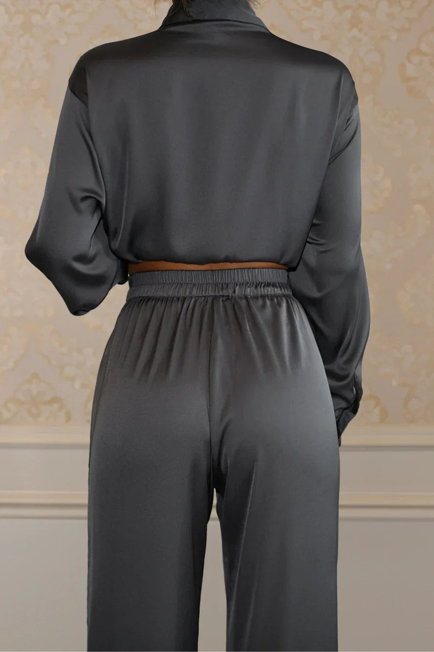 Ensemble Chemise & Pantalon Décontracté - Gris Anthracite — Modeen