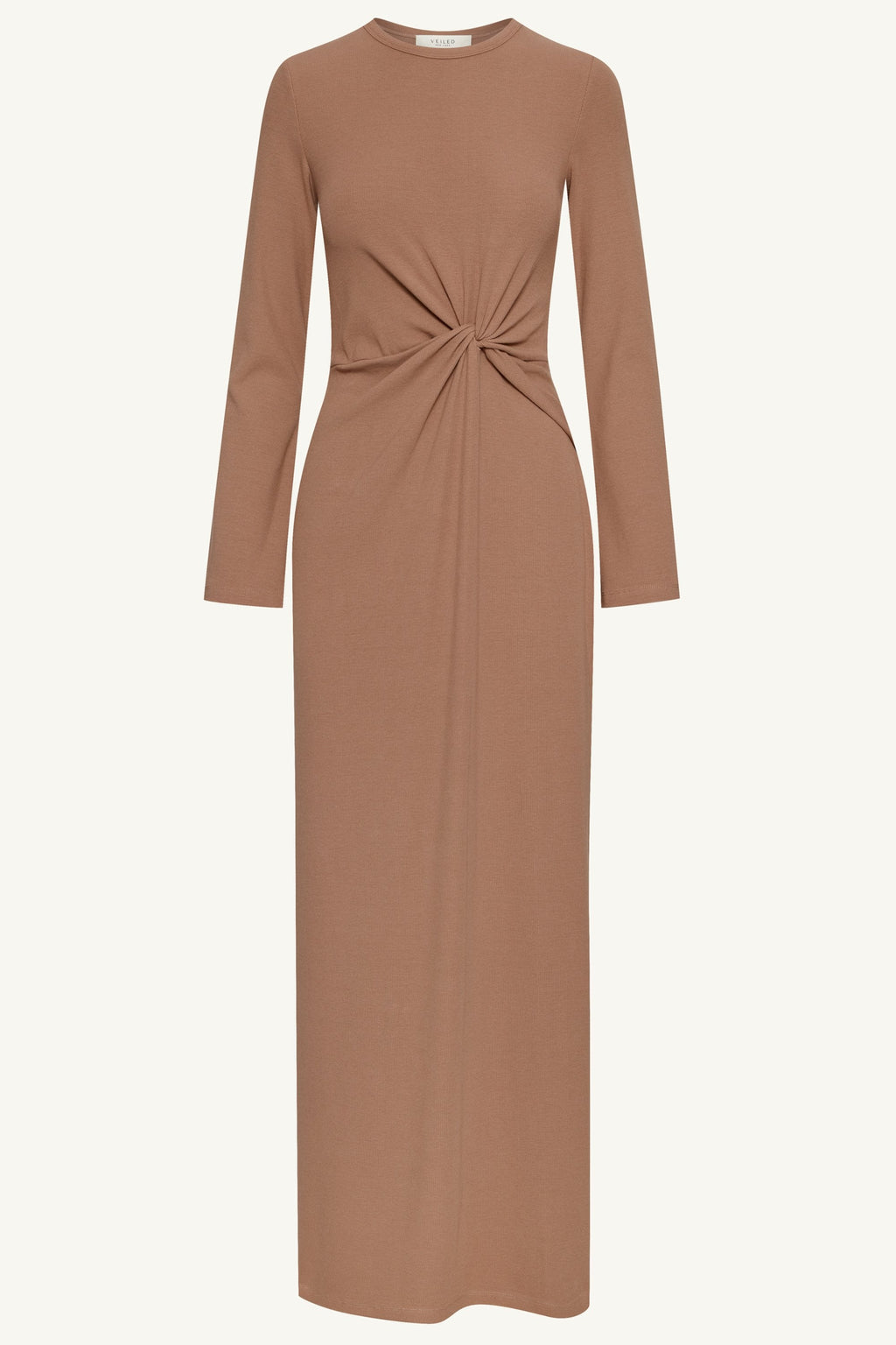 Aissia Robe Longue Côtelée à Twist Devant - Brownie Robes Modeen