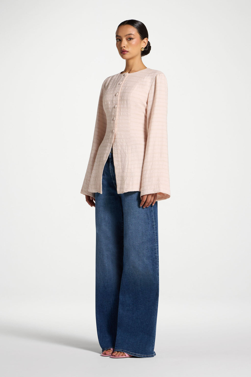 Alice Haut à Lacets au Dos - Rose Bébé Abayas Modeen