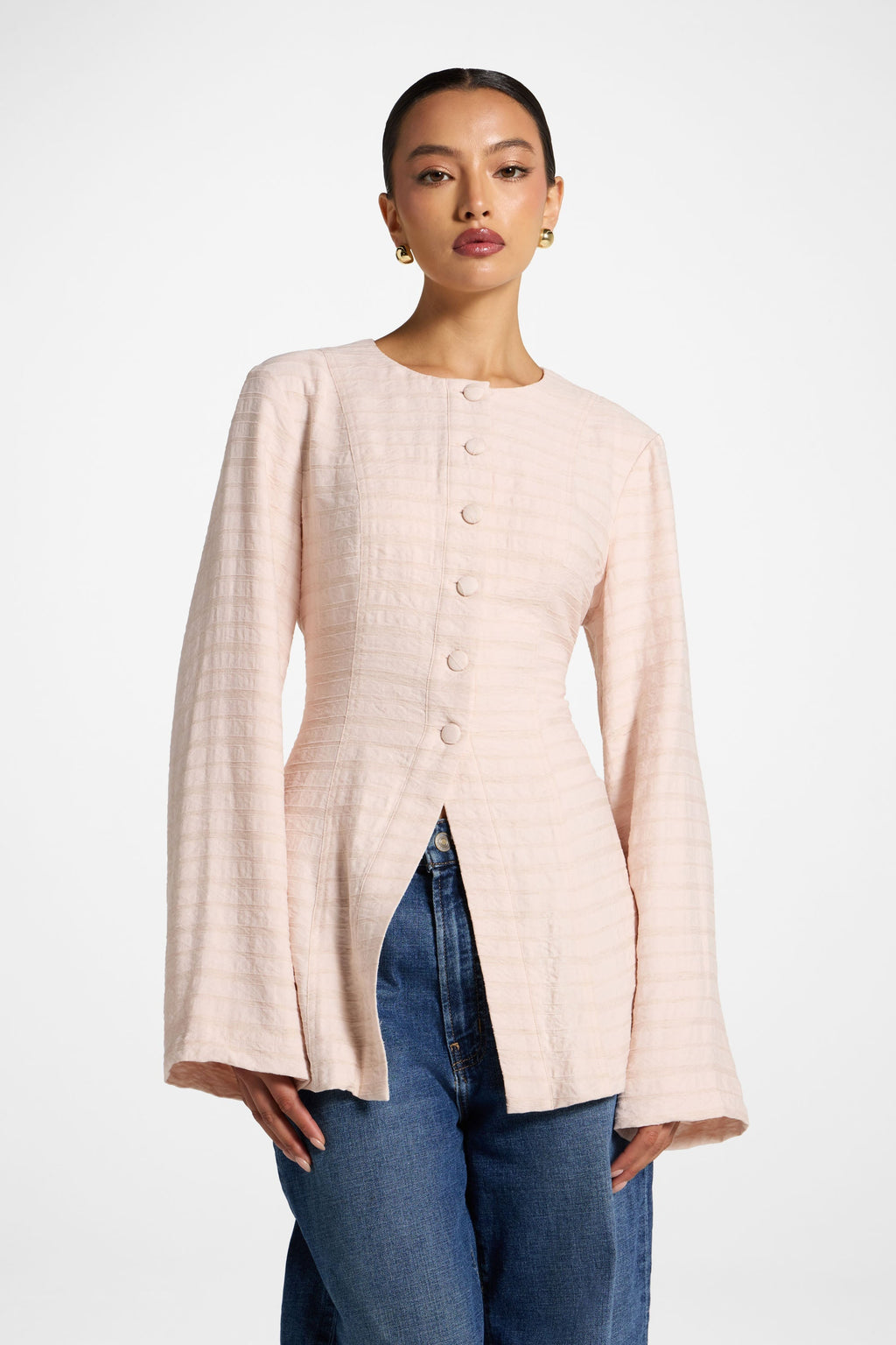 Alice Haut à Lacets au Dos - Rose Bébé Abayas Modeen
