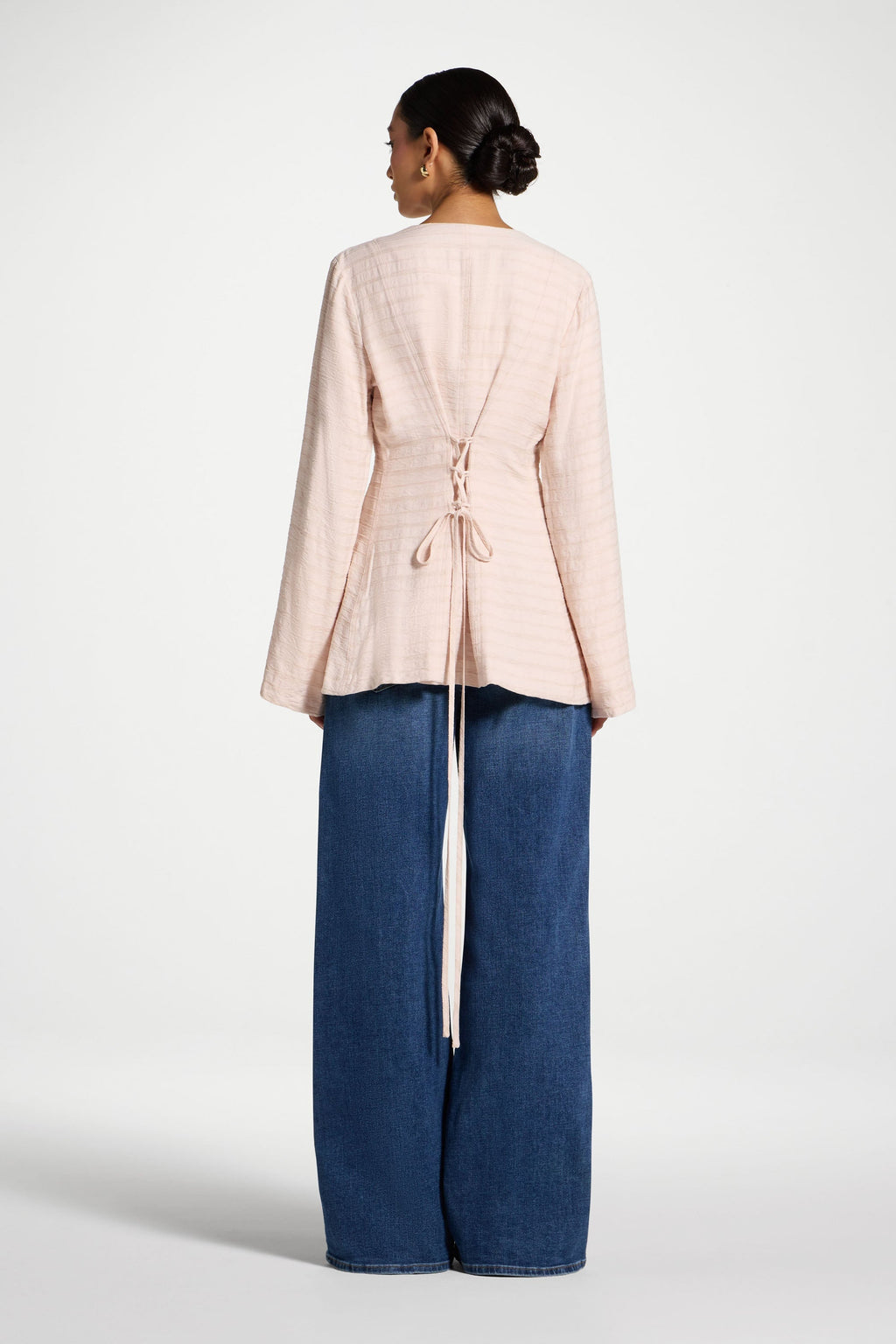 Alice Haut à Lacets au Dos - Rose Bébé Abayas Modeen
