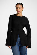 Alice Haut à Lacets au Dos - Noir Abayas Modeen