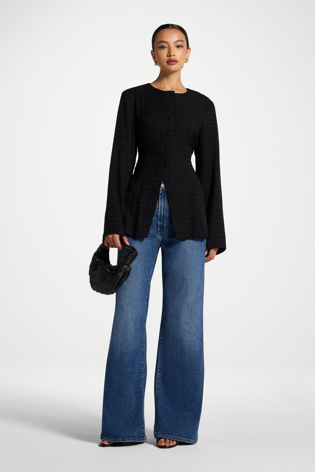 Alice Haut à Lacets au Dos - Noir Abayas Modeen