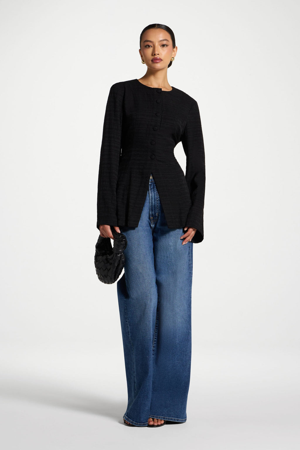 Alice Haut à Lacets au Dos - Noir Abayas Modeen