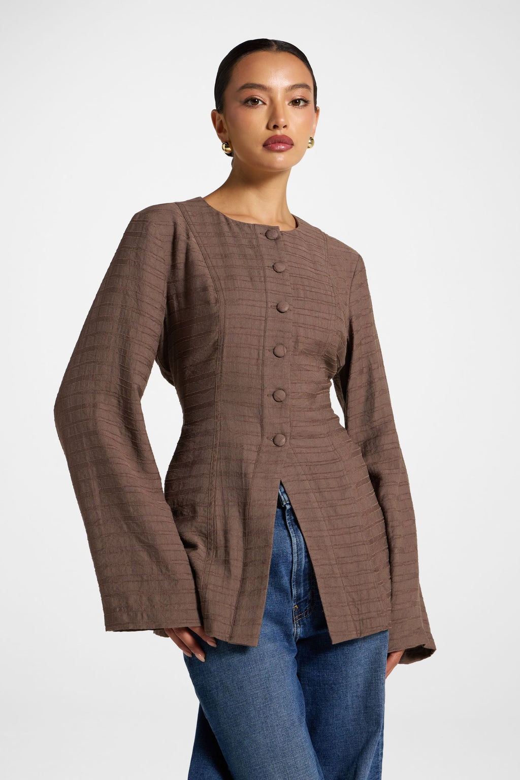 Alice Haut à Lacets au Dos - Champignon Abayas Modeen