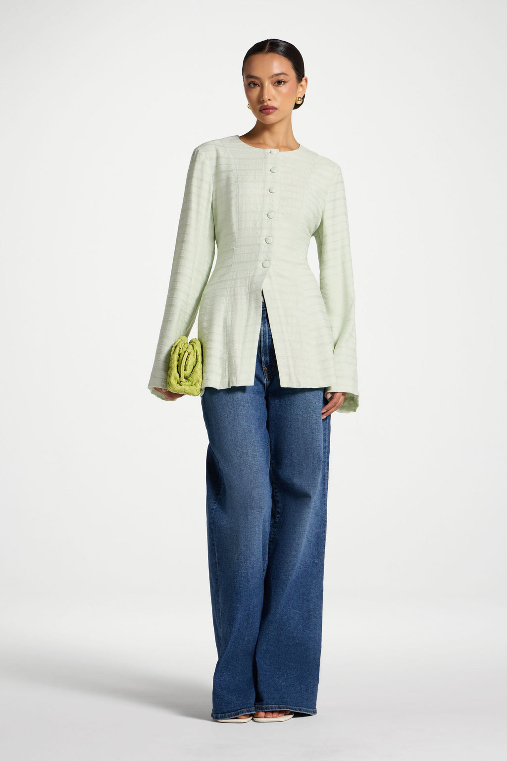 Alice Haut à Lacets au Dos - Pistache Abayas Modeen