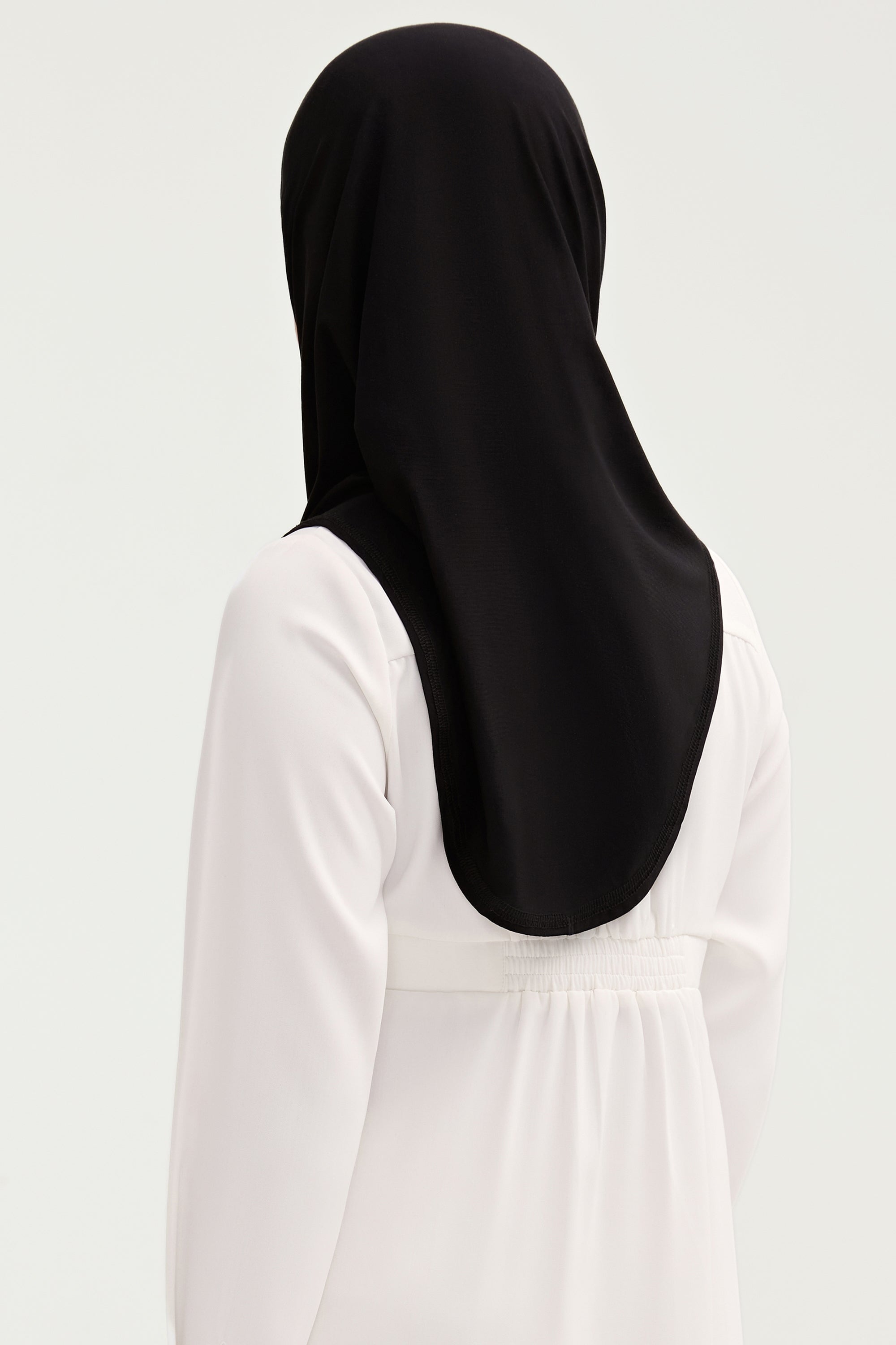 Amira Hijab Instantané en Jersey de Bambou - Noir (Fille) Hijabs Modeen
