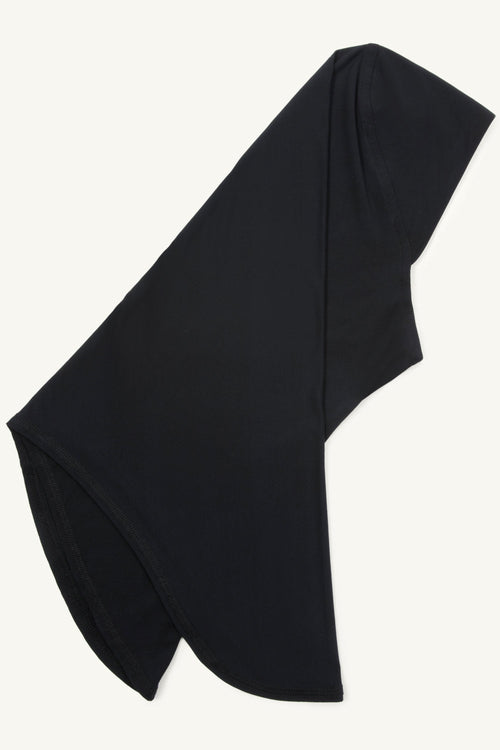 Amira Hijab Instantané en Jersey de Bambou - Noir (Fille) Hijabs Modeen