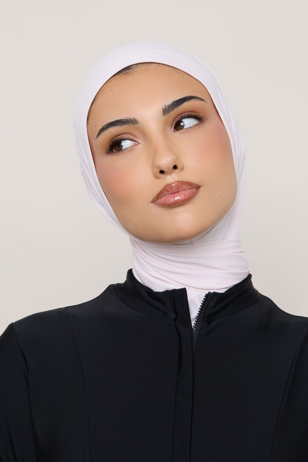 Amira Hijab Instantané en Jersey de Bambou - Rose Pétale Hijabs Modeen