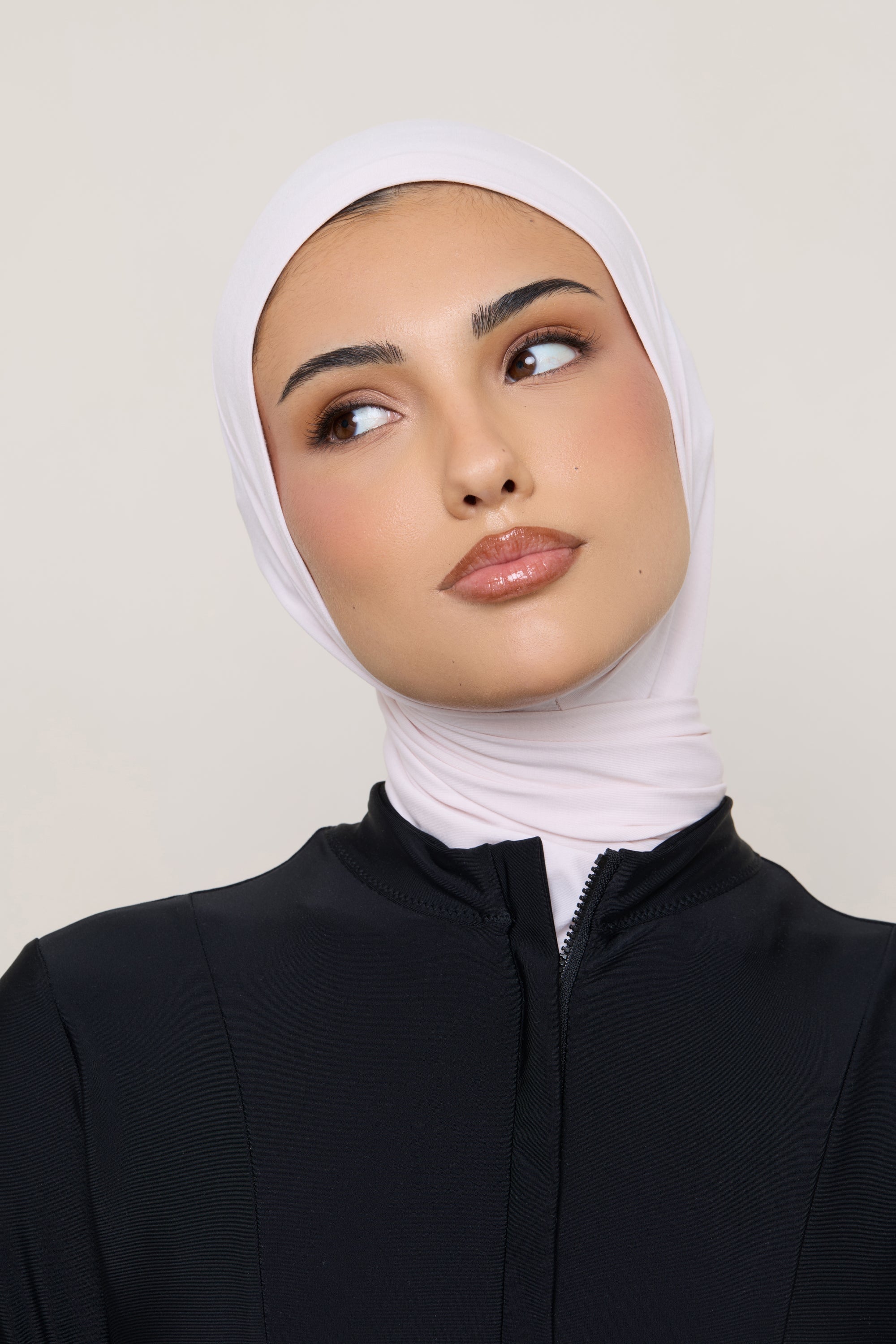 Amira Hijab Instantané en Jersey de Bambou - Rose Pétale Hijabs Modeen