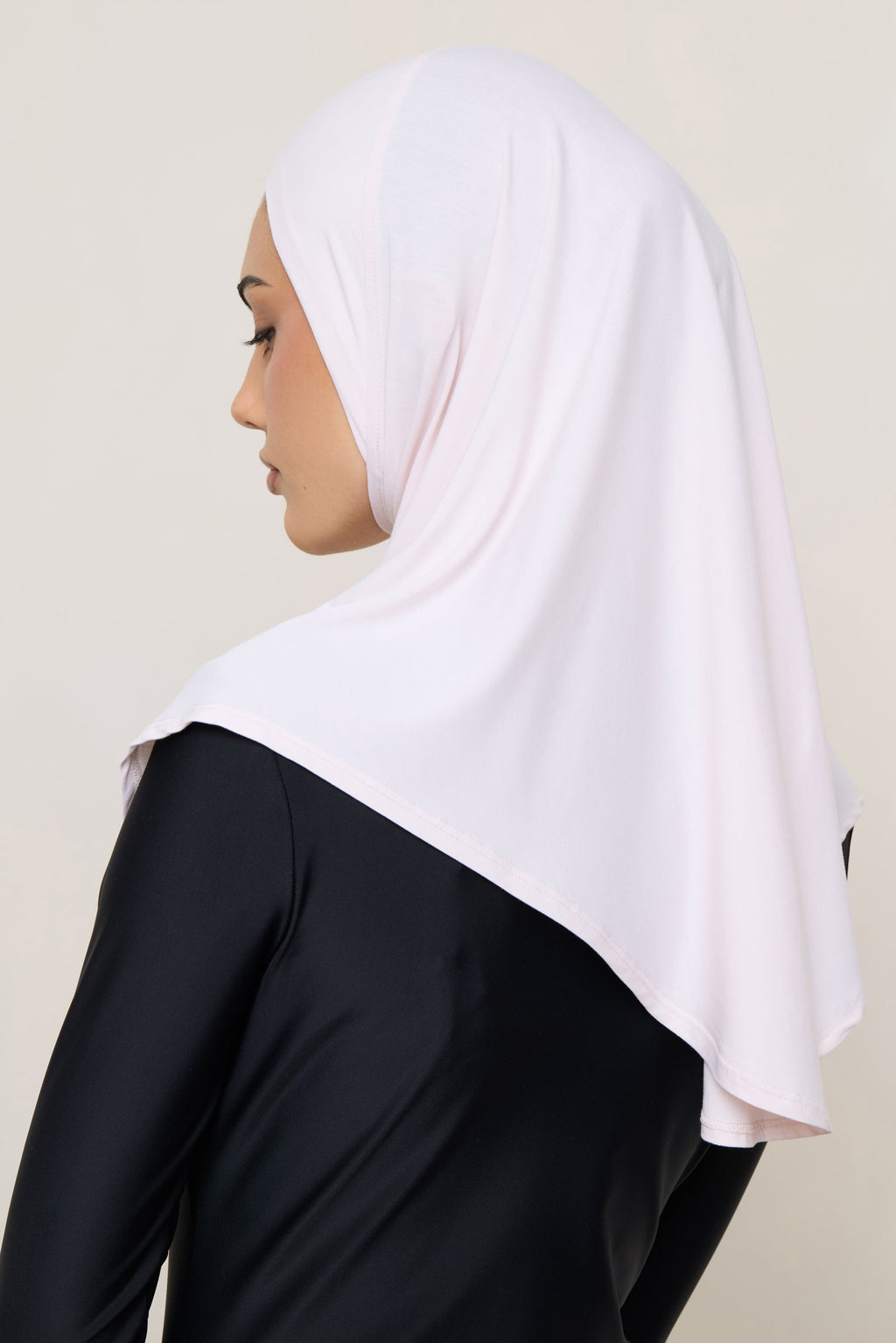 Amira Hijab Instantané en Jersey de Bambou - Rose Pétale Hijabs Modeen