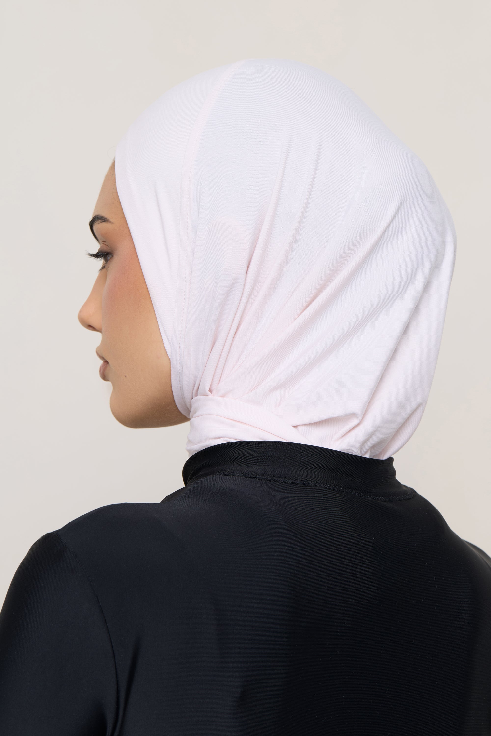 Amira Hijab Instantané en Jersey de Bambou - Rose Pétale Hijabs Modeen