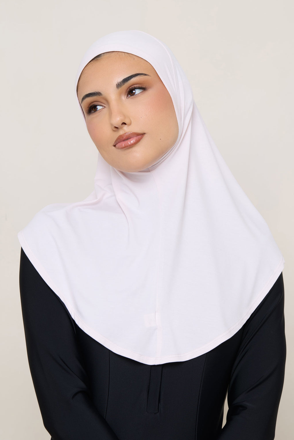 Amira Hijab Instantané en Jersey de Bambou - Rose Pétale Hijabs Modeen