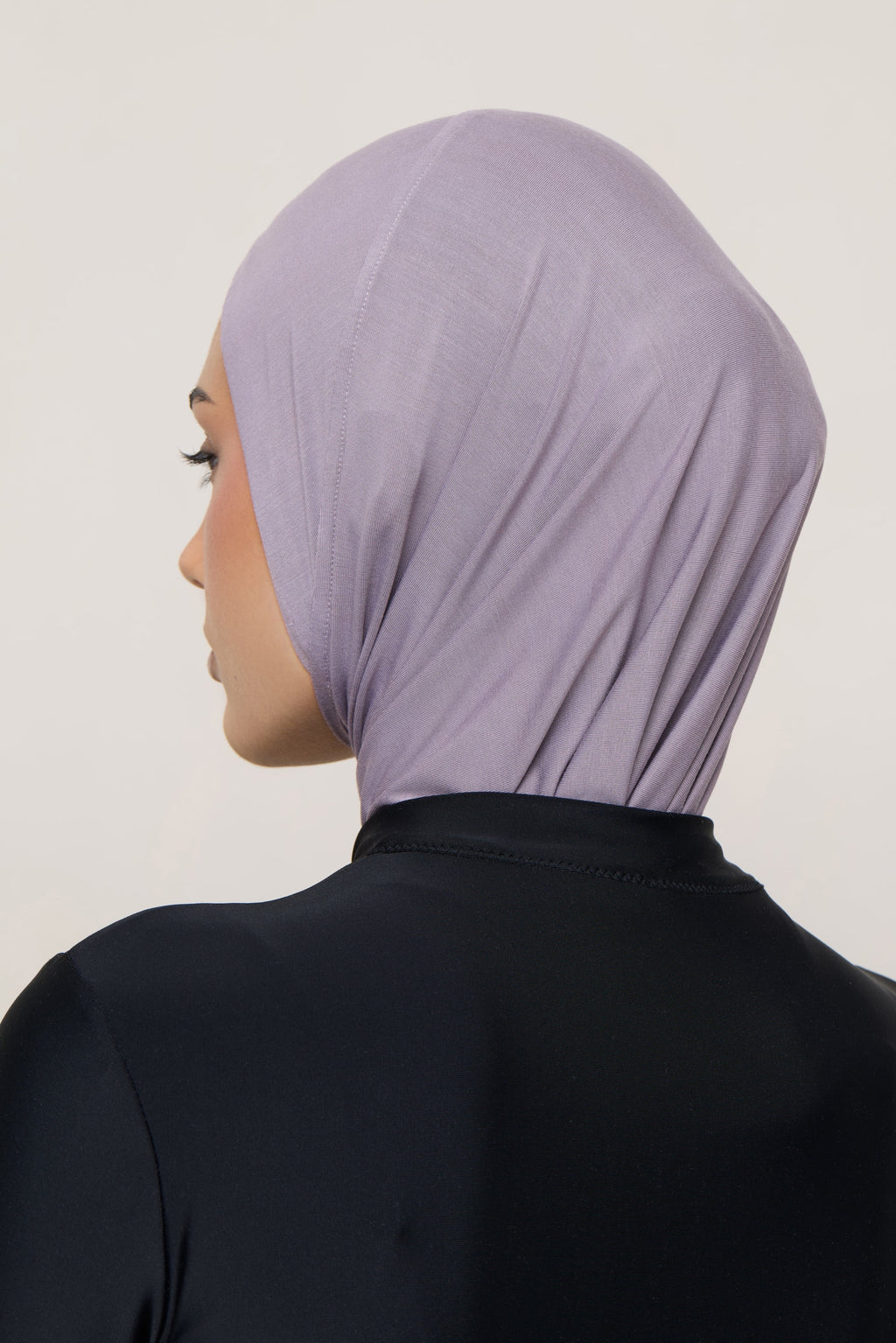 Amira Hijab Instantané en Jersey de Bambou - Mauve Colombe Hijabs Modeen