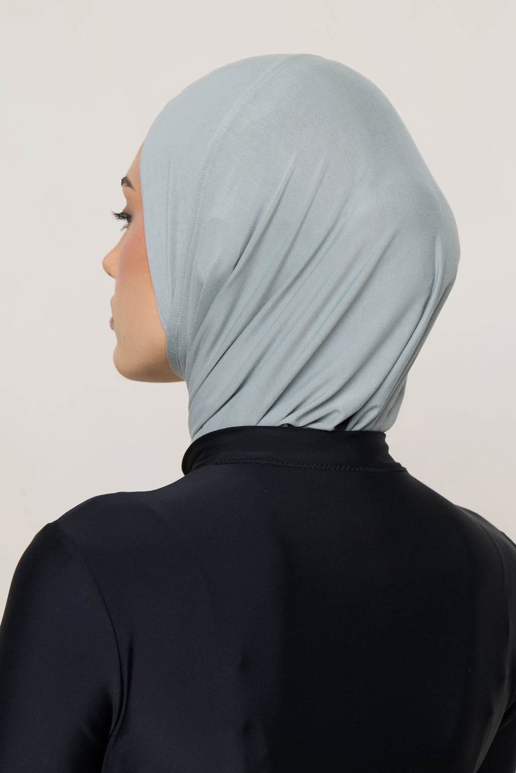 Amira Hijab Instantané en Jersey de Bambou - Sauge Hijabs Modeen