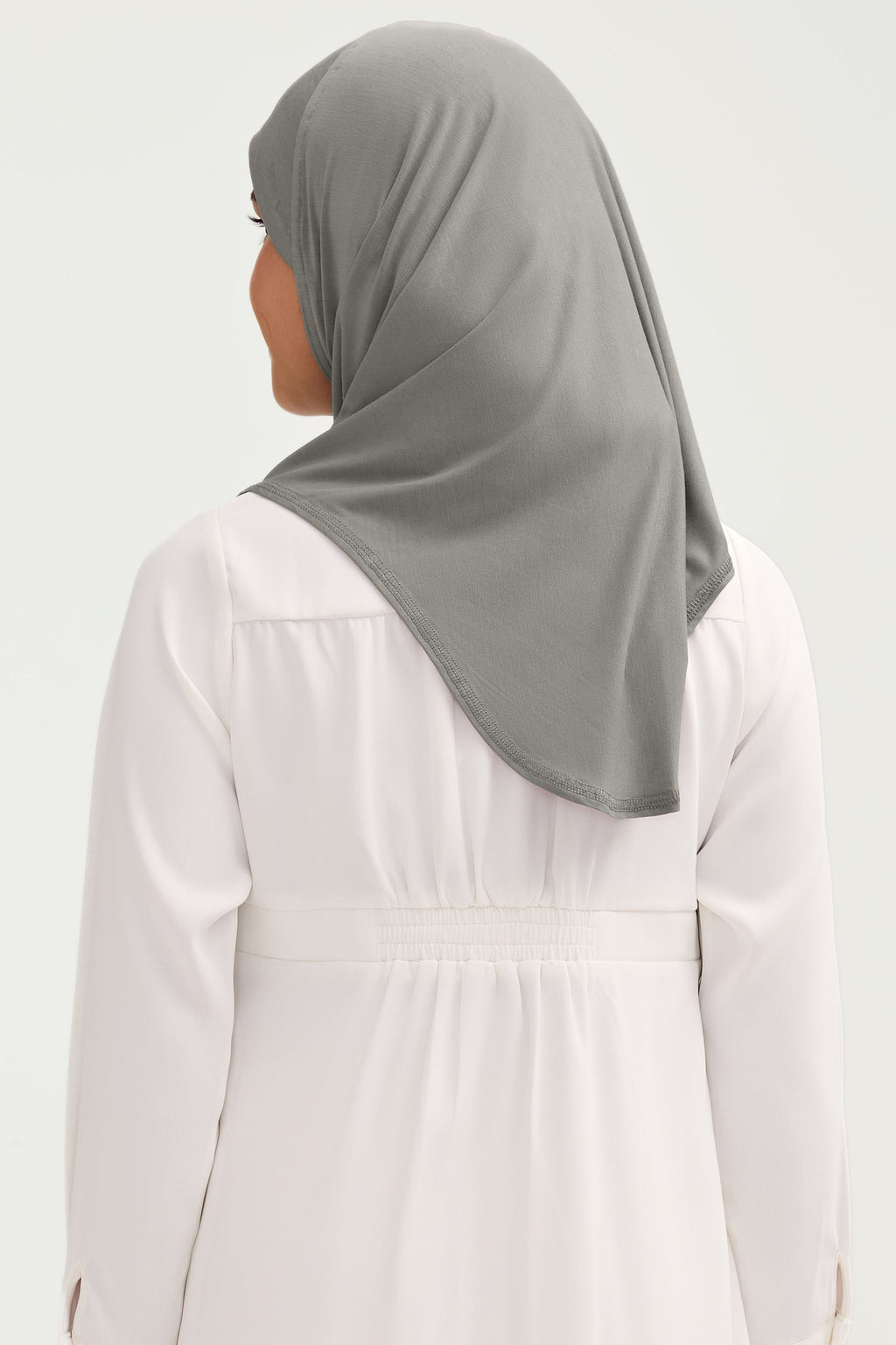 Amira Hijab Instantané en Jersey de Bambou - Sauge (Fille) Hijabs Modeen