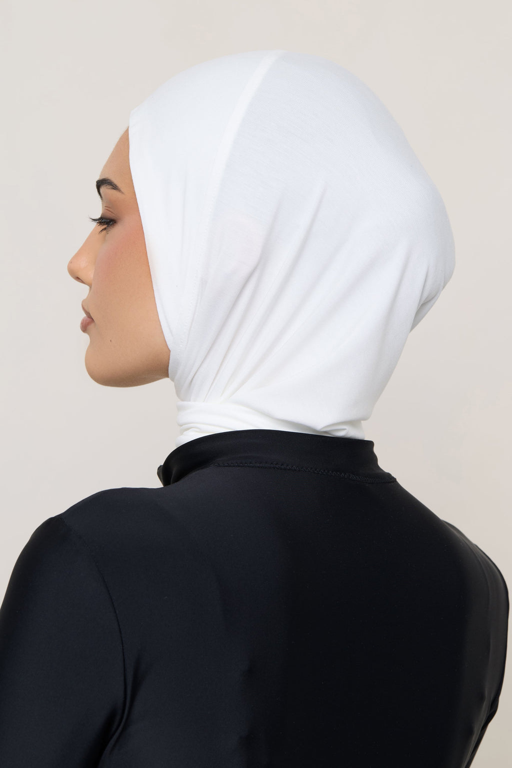 Amira Hijab Instantané en Jersey de Bambou - Blanc Hijabs Modeen