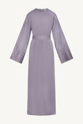 Ascia Robe Brodée (Fille) - Lilas Abayas Modeen