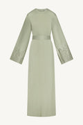 Ascia Robe Brodée (Fille) - Pistache Abayas Modeen