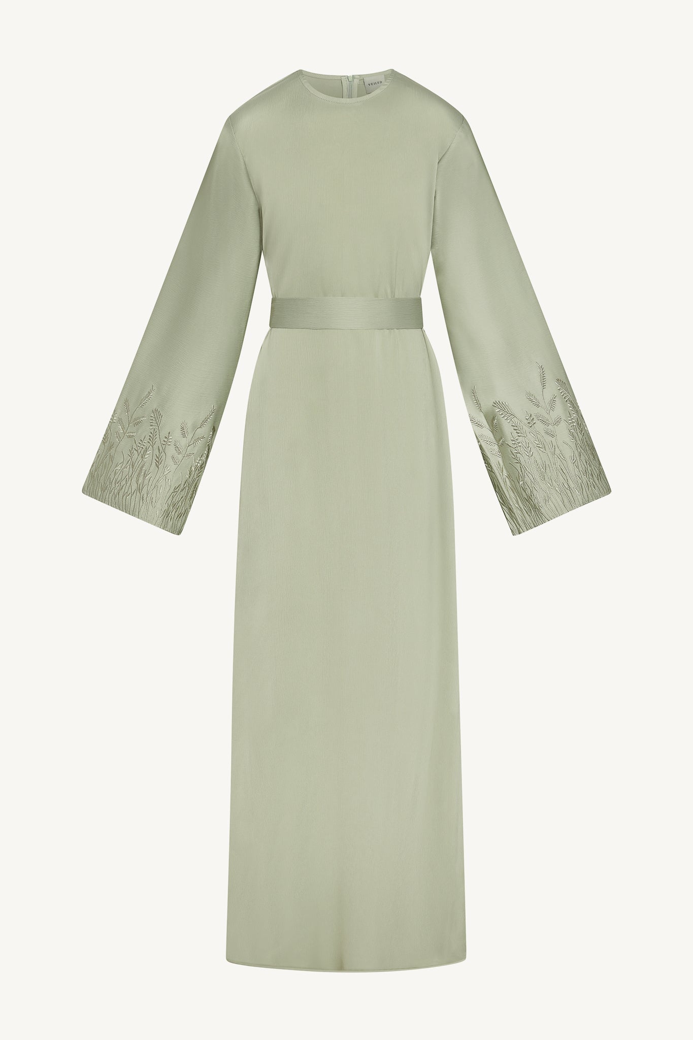 Ascia Robe Brodée (Fille) - Pistache Abayas Modeen