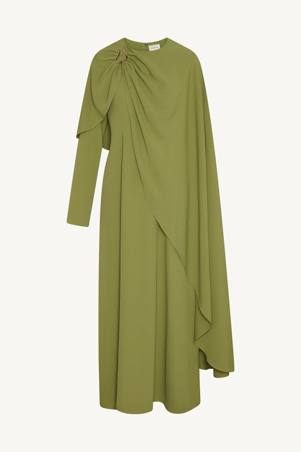 Robe Longue Asymétrique à Cape - Fougère Abayas Modeen