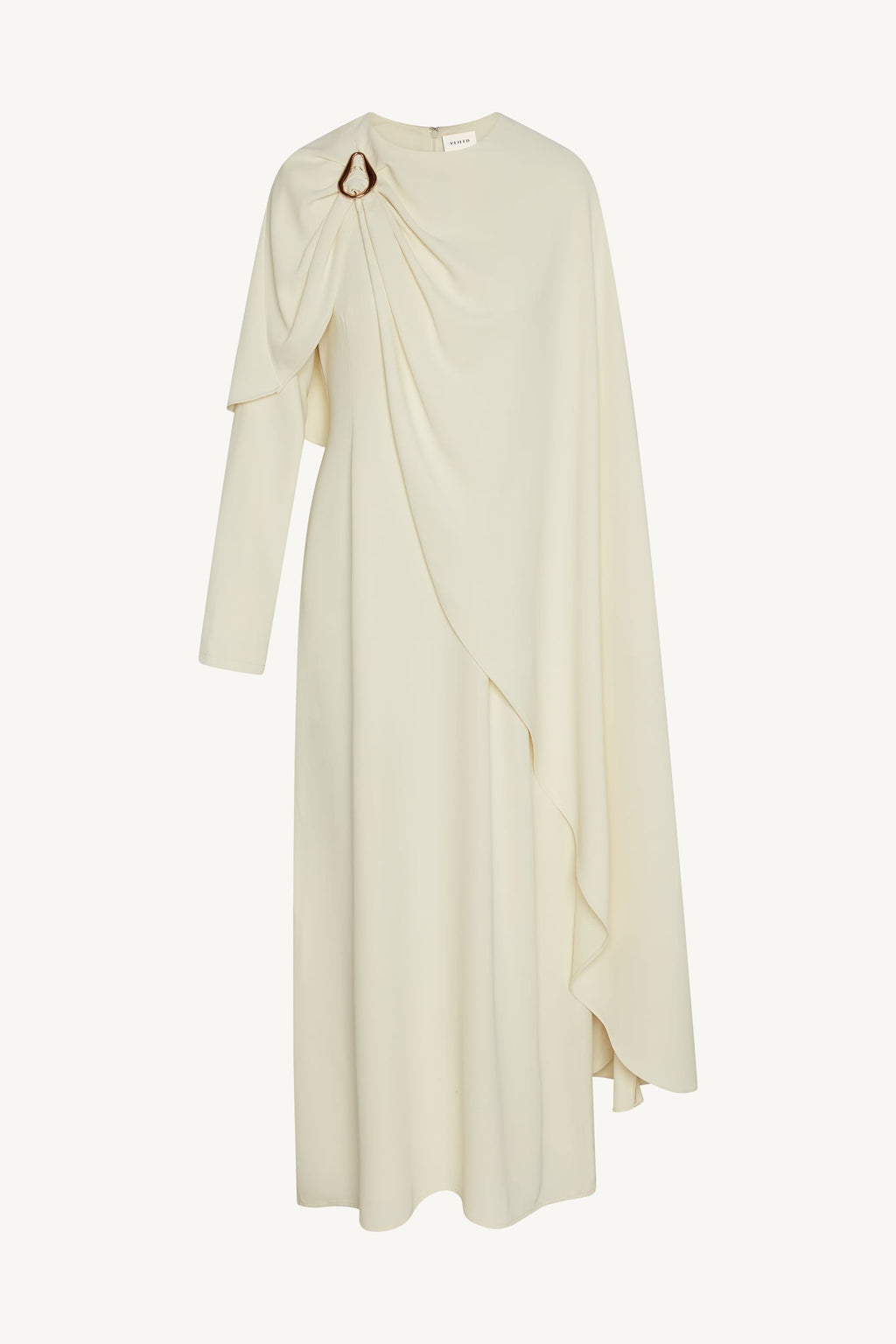 Robe Longue Asymétrique à Cape - Clair de Lune Abayas Modeen