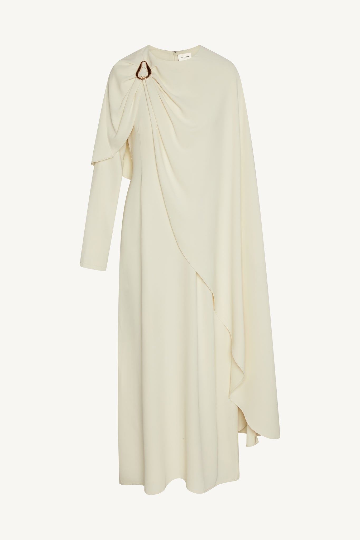 Robe Longue Asymétrique à Cape - Clair de Lune Abayas Modeen